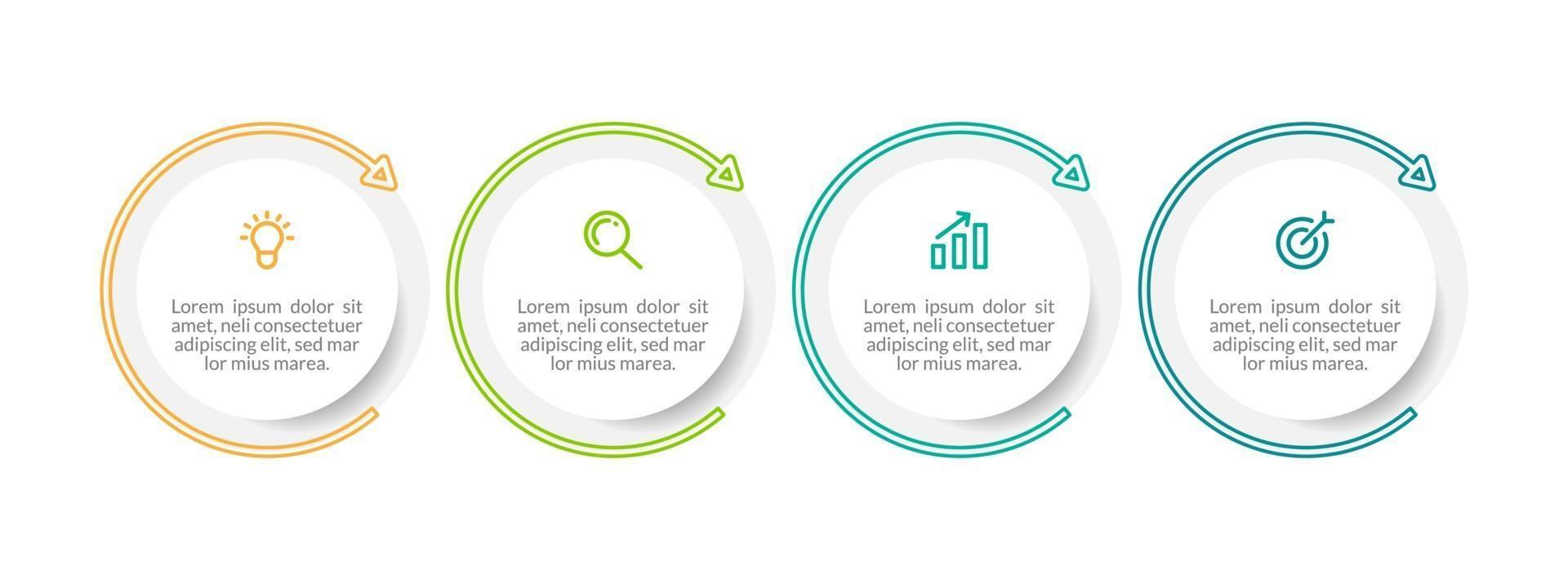 Business Concept with 4 Options or Steps vector