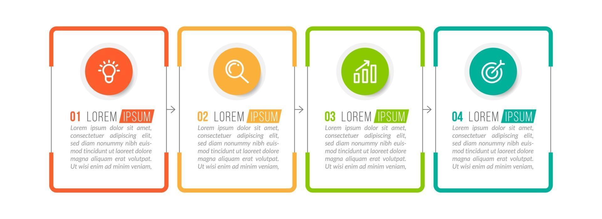 Business Concept with 4 Options or Steps vector