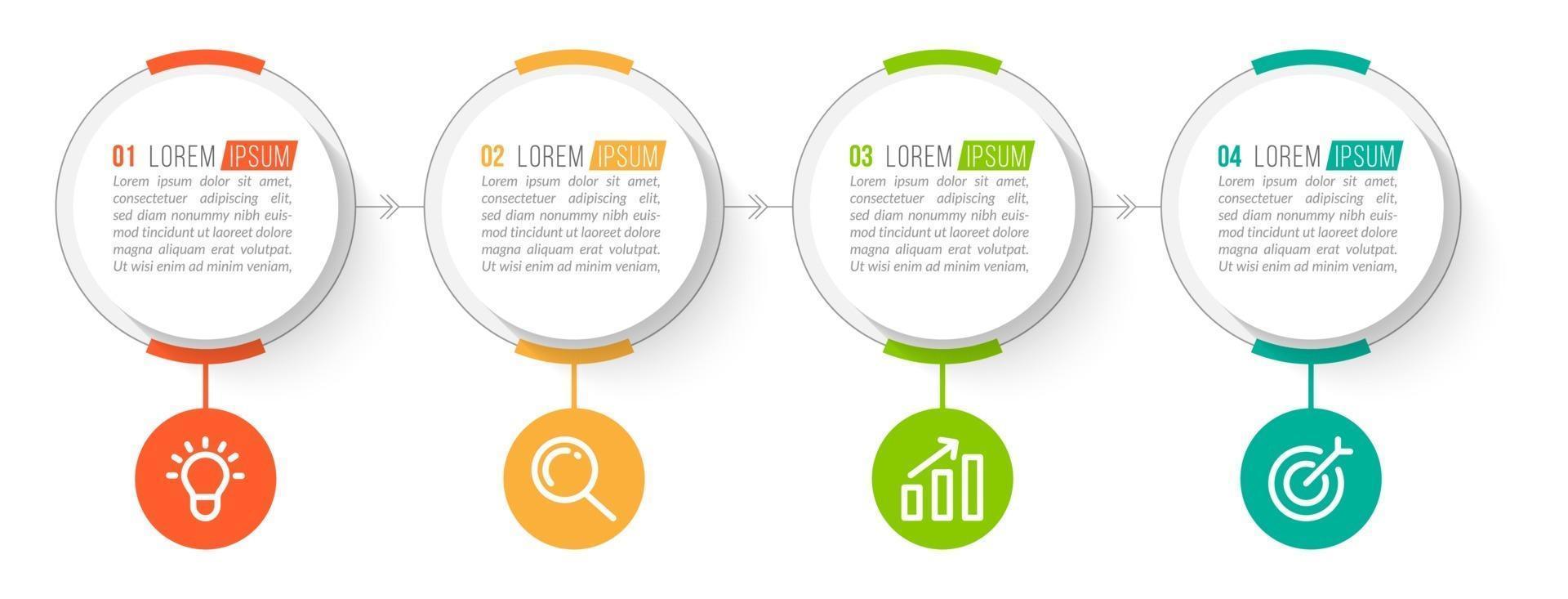 Business Concept with 4 Options or Steps vector