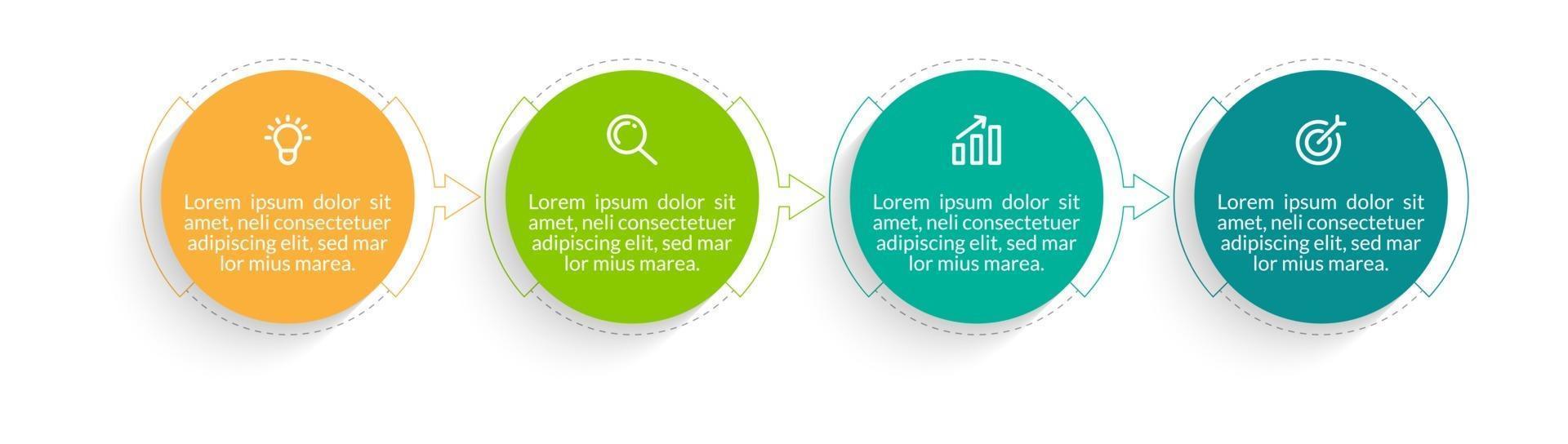 Business Concept with 4 Options or Steps vector