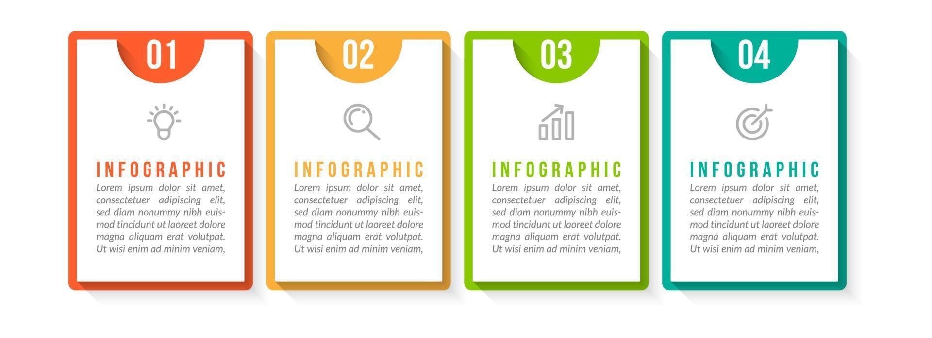 Business Concept with 4 Options or Steps vector