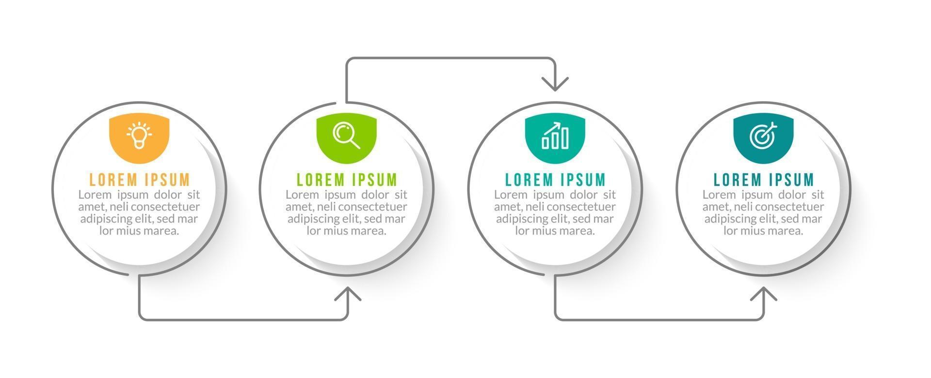 Business Concept with 4 Options or Steps vector