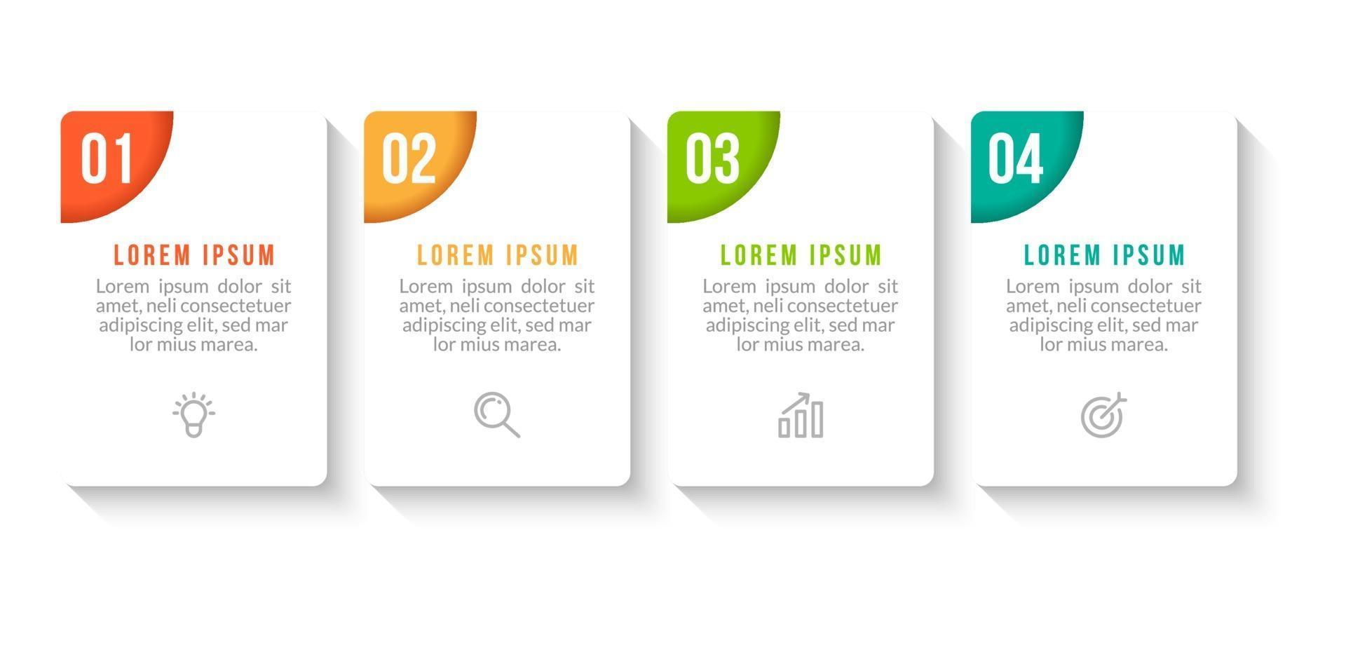 Business Concept with 4 Options or Steps vector