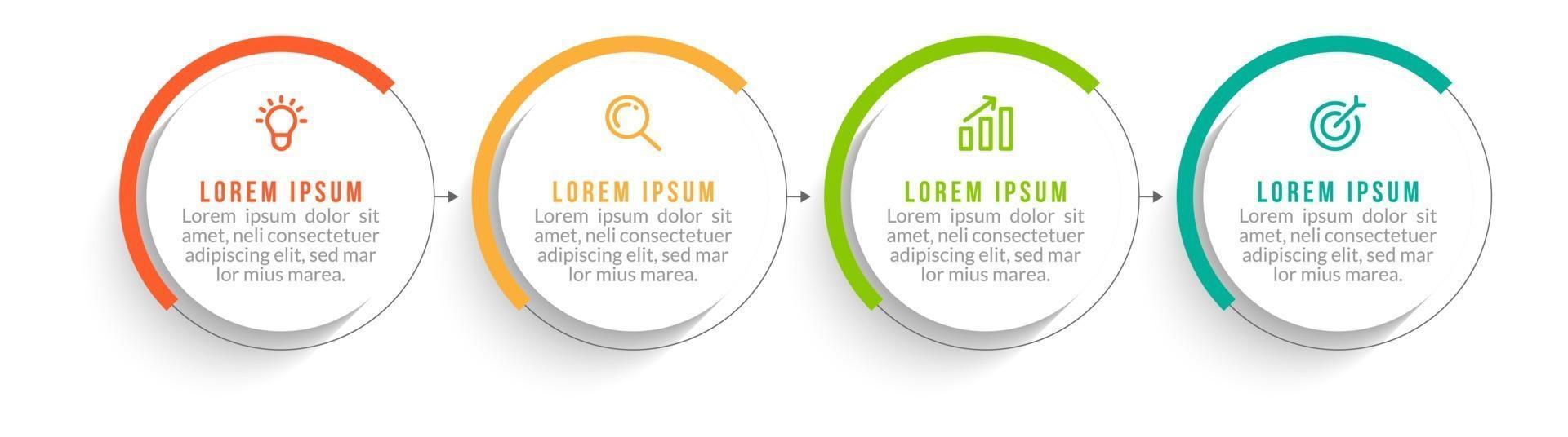 Business Concept with 4 Options or Steps vector