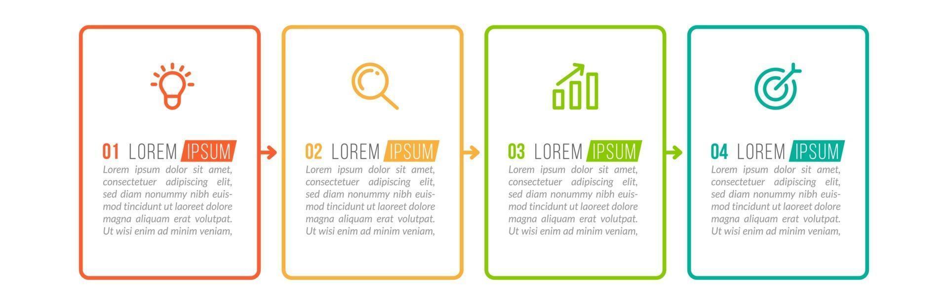 Business Concept with 4 Options or Steps vector