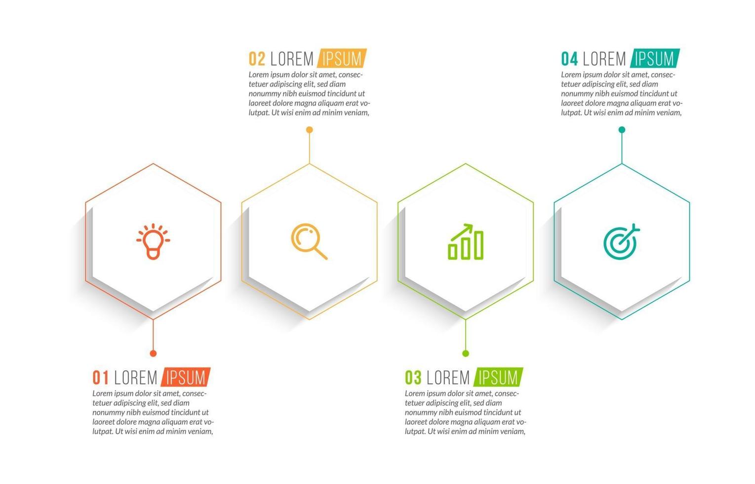 Business Concept with 4 Options or Steps vector