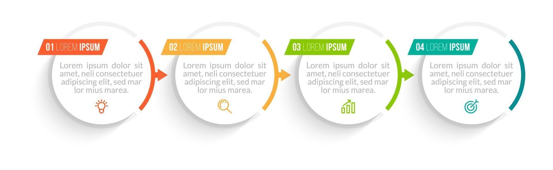 Business Concept with 4 Options or Steps vector