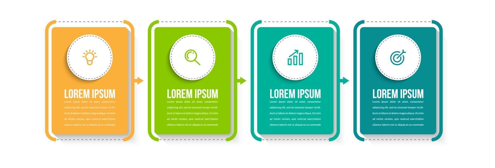 Business Concept with 4 Options or Steps vector
