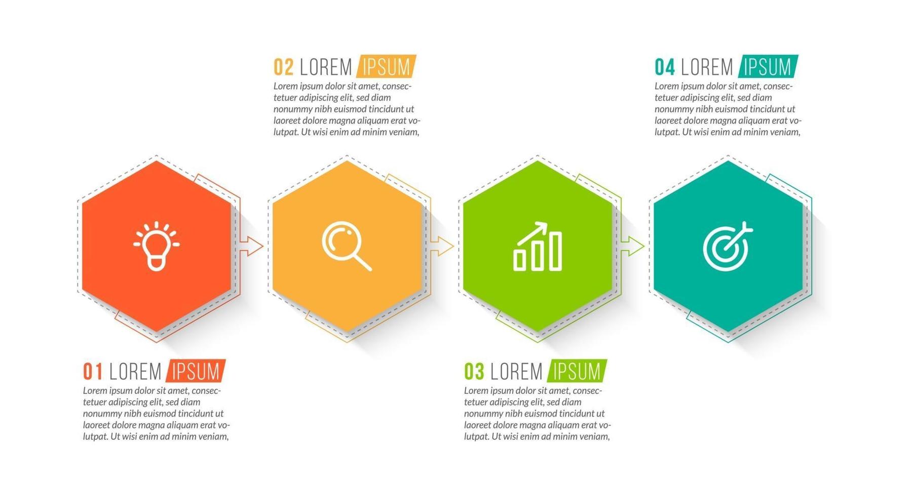 Business Concept with 4 Options or Steps vector