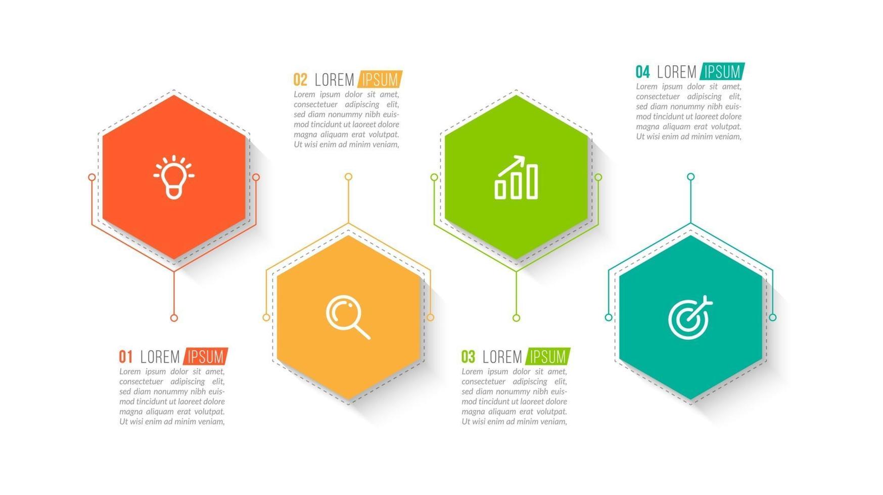 Business Concept with 4 Options or Steps vector