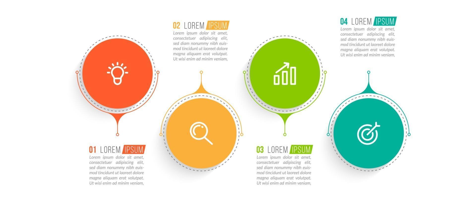 Business Concept with 4 Options or Steps vector