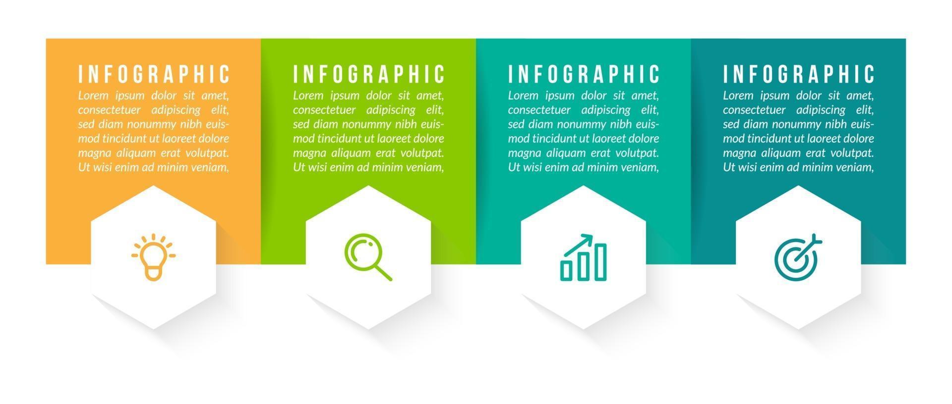 Business concept with 4 options, steps vector