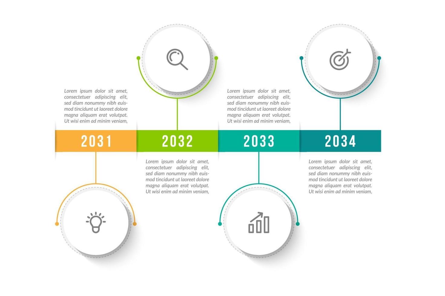 Business concept with 4 options, steps vector