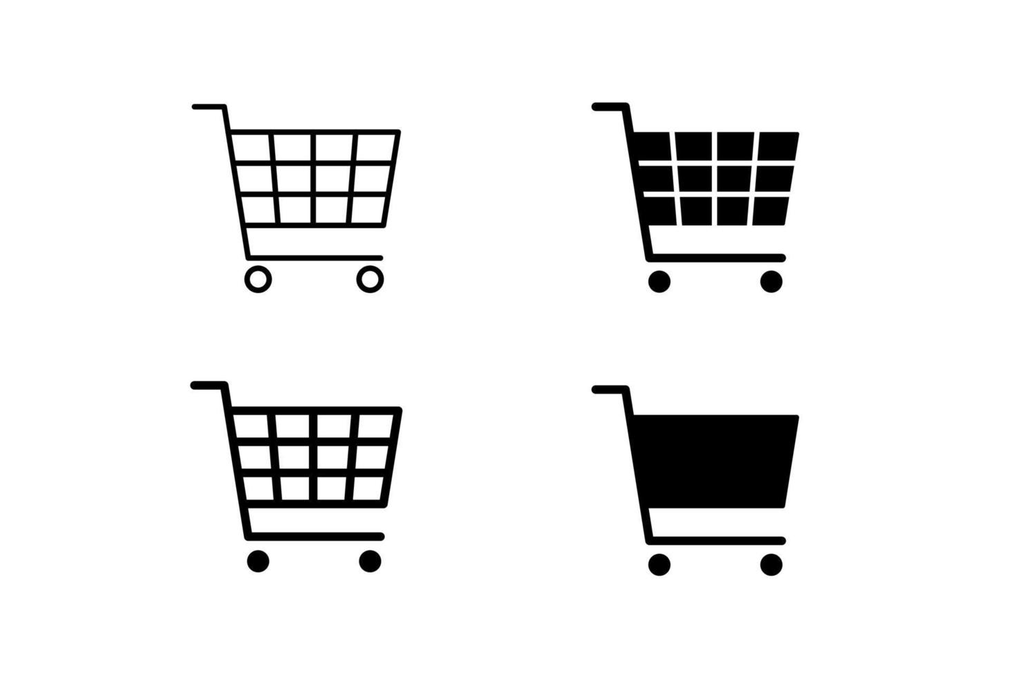 Shopping basket cart vector icon. Vector illustration EPS10