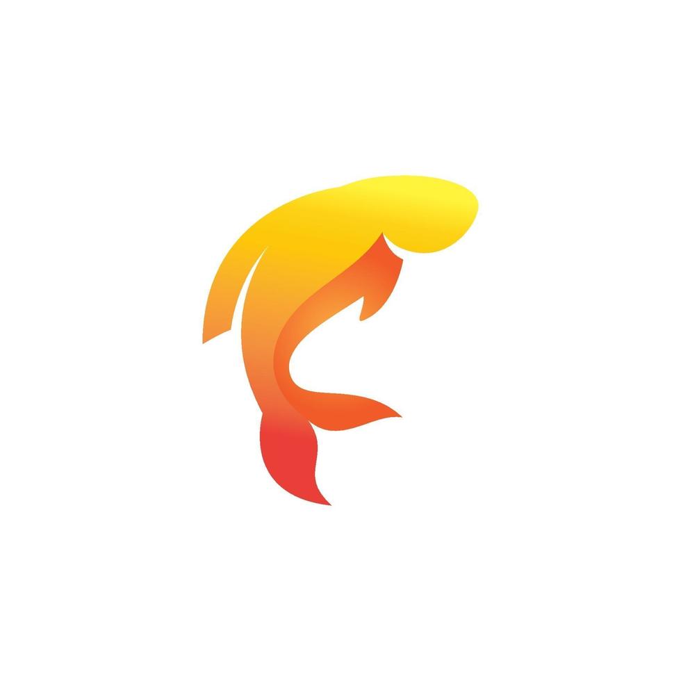Fish logo template icon vector design