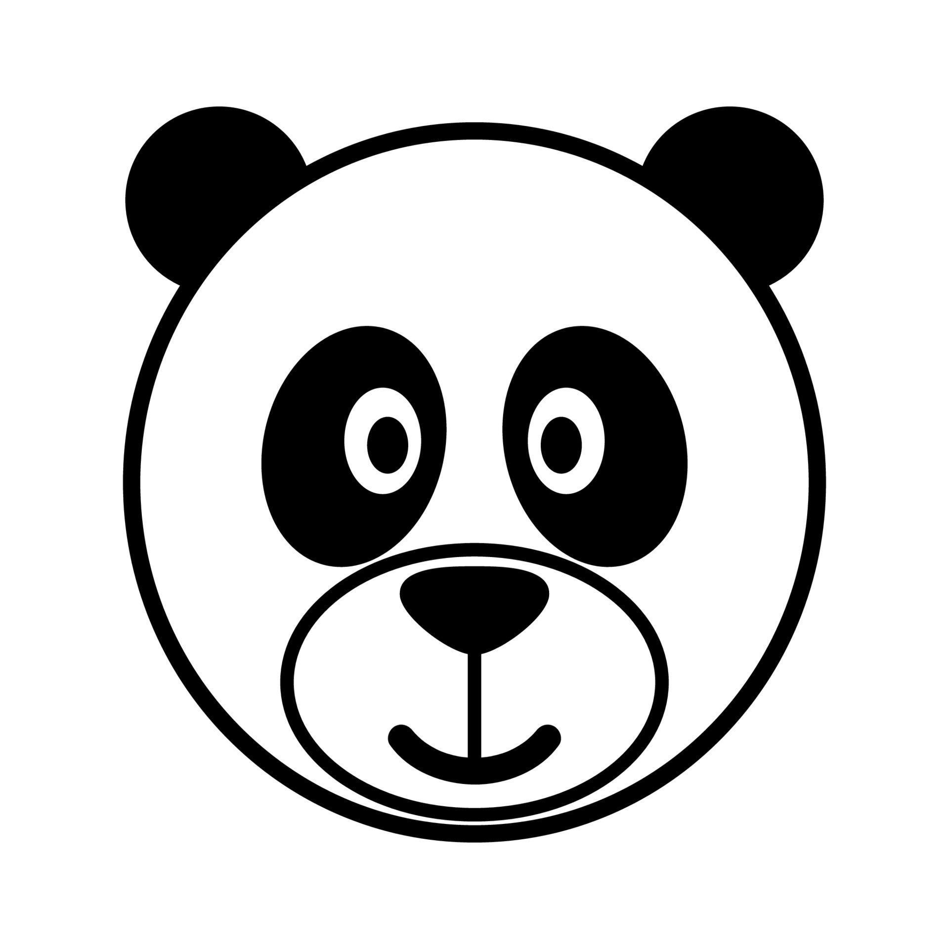 Simple cartoon of a cute panda 3023543 Vector Art at Vecteezy