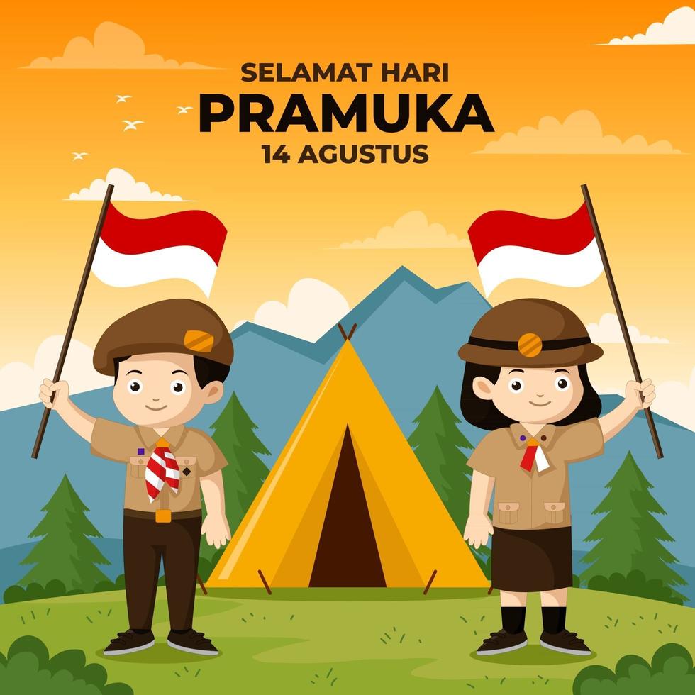 Selamat Hari Pramuka vector