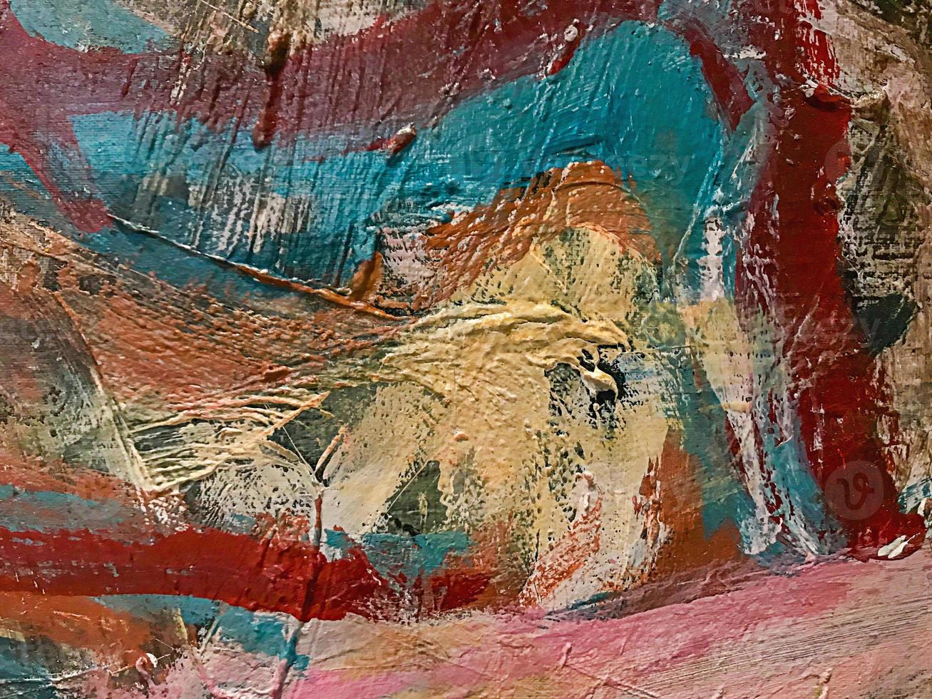 Acrylic paint textures, impasto, hand painted on canvas photo