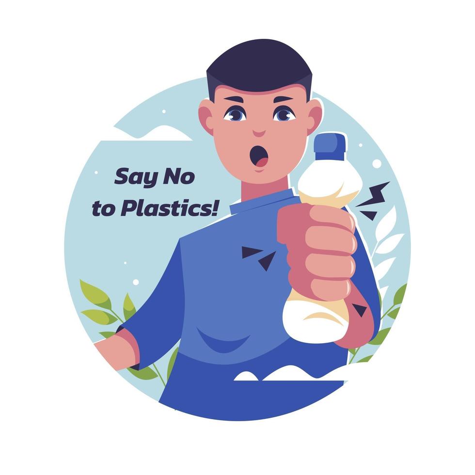 Boy Squeeze Plastic Bottle vector