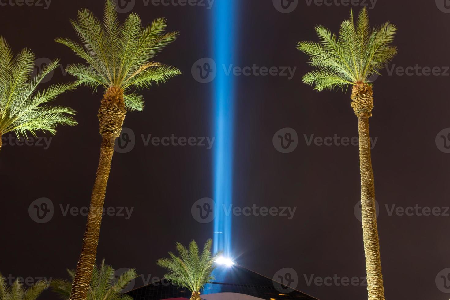 Las Vegas, Nevada, el horizonte de la ciudad de noche foto