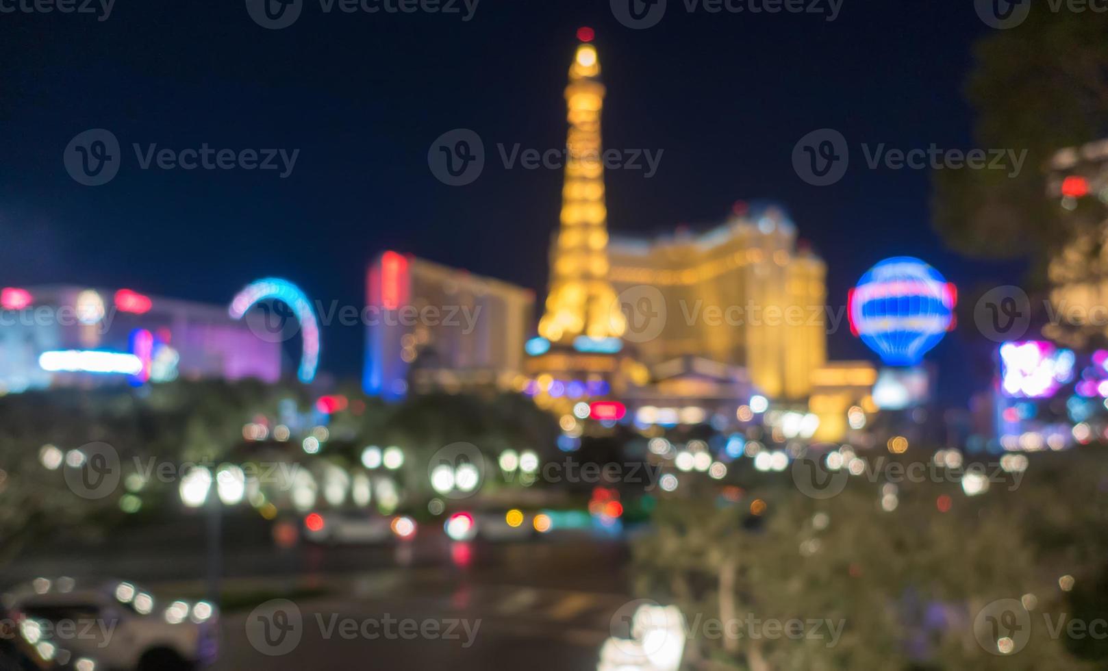 las vegas nevada strip and surroundings at night photo