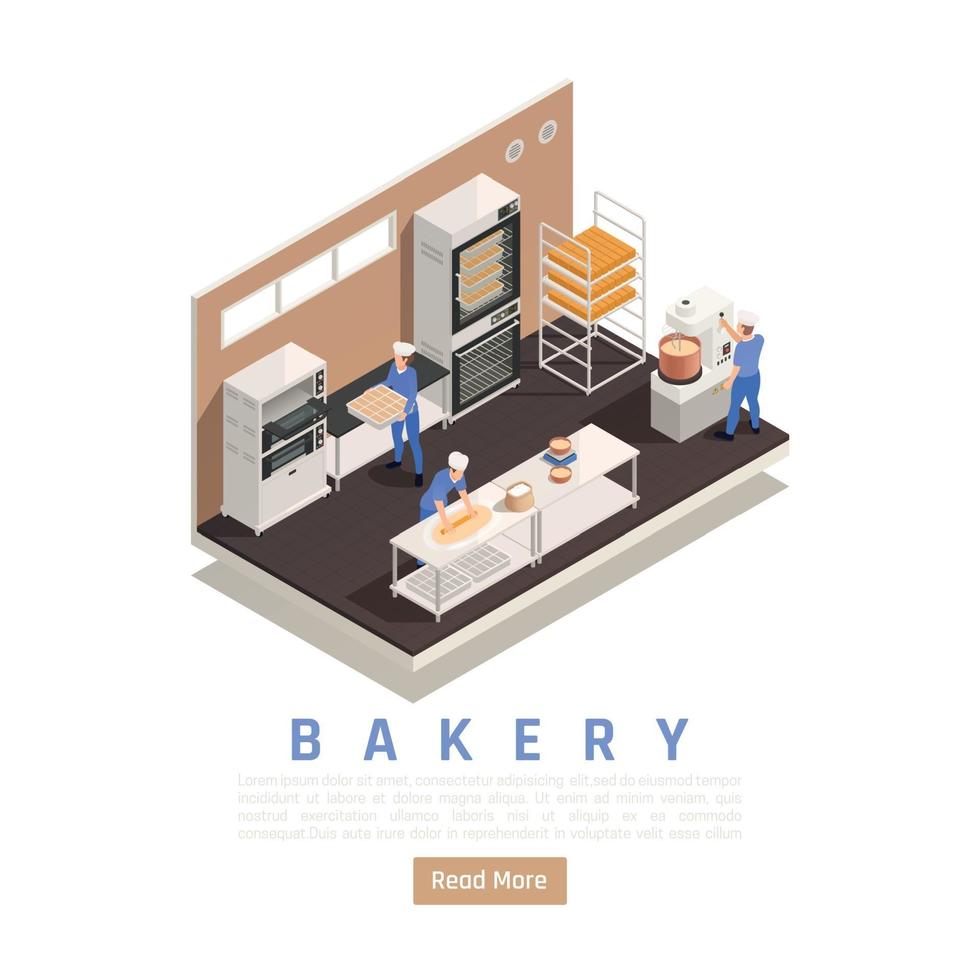 Bakery Confectionery Isometric Composition Vector Illustration