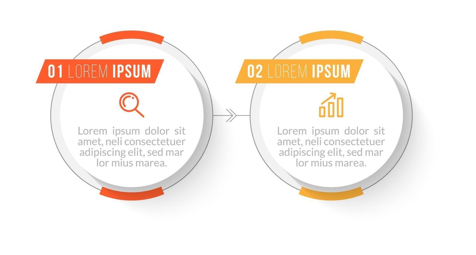 Business Concept With 2 Options or Steps vector