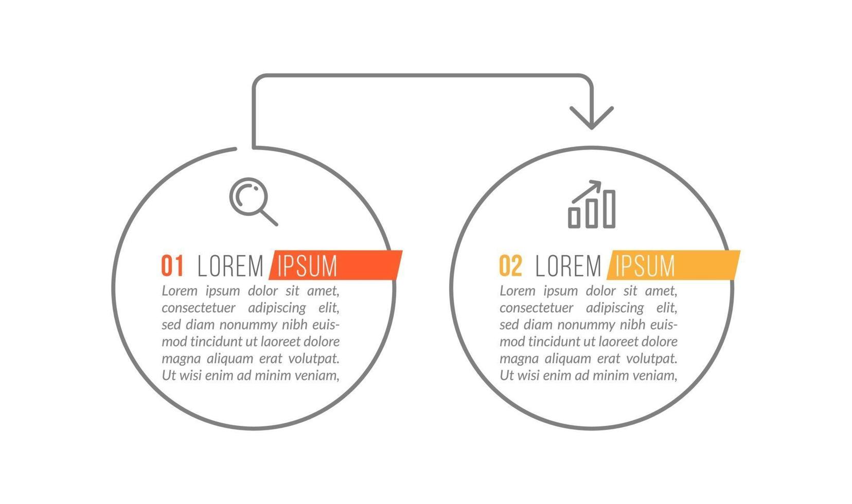Business Concept With 2 Options or Steps vector