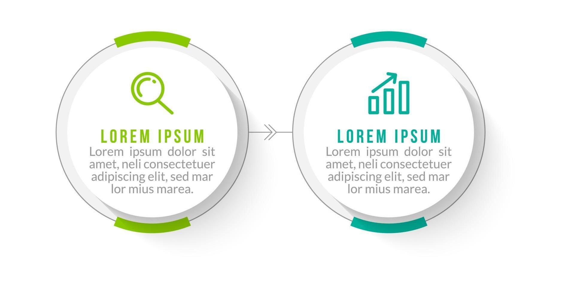 Business Concept With 2 Options or Steps vector