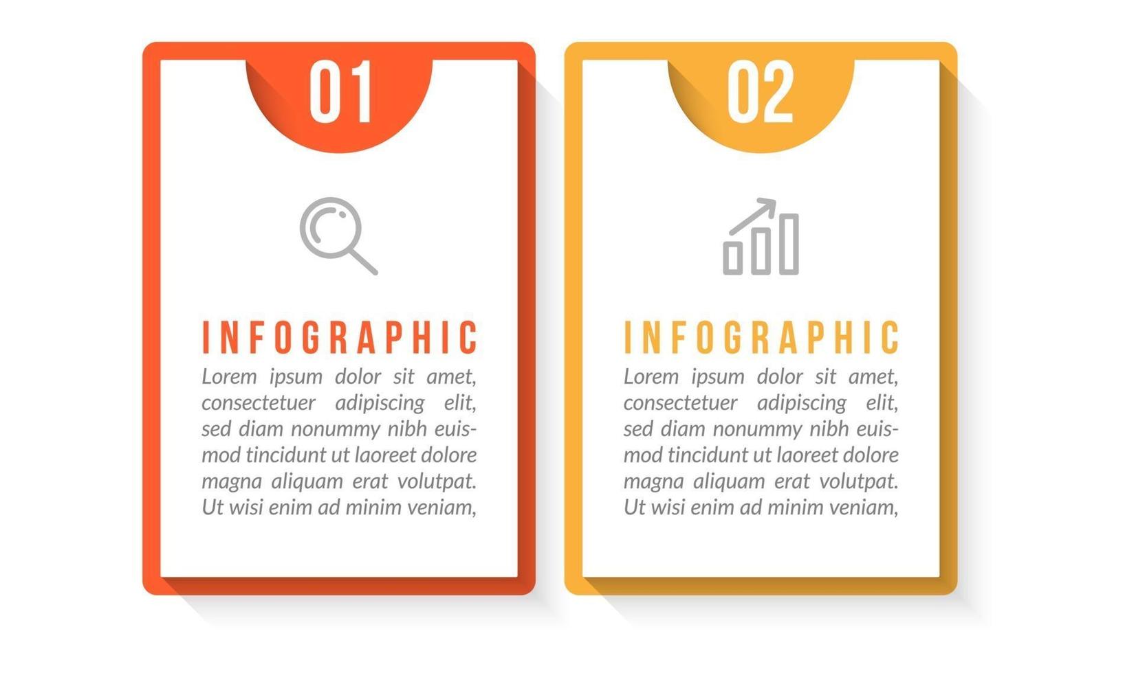 Business Concept With 2 Options or Steps vector