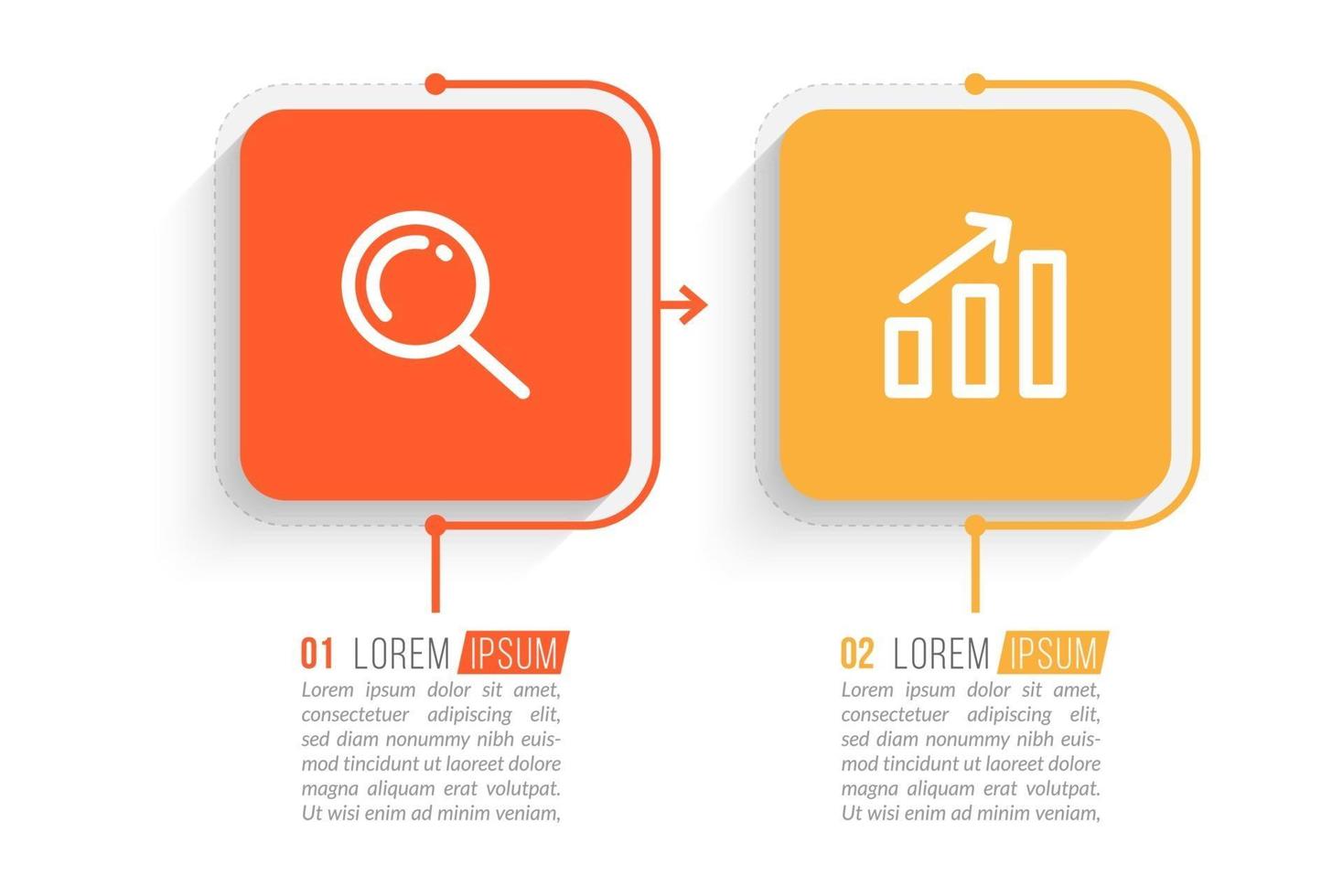 Business Concept With 2 Options or Steps vector