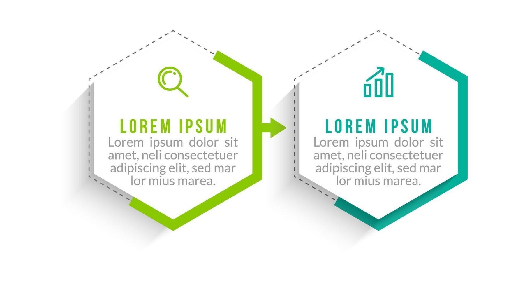 Business Concept With 2 Options or Steps vector