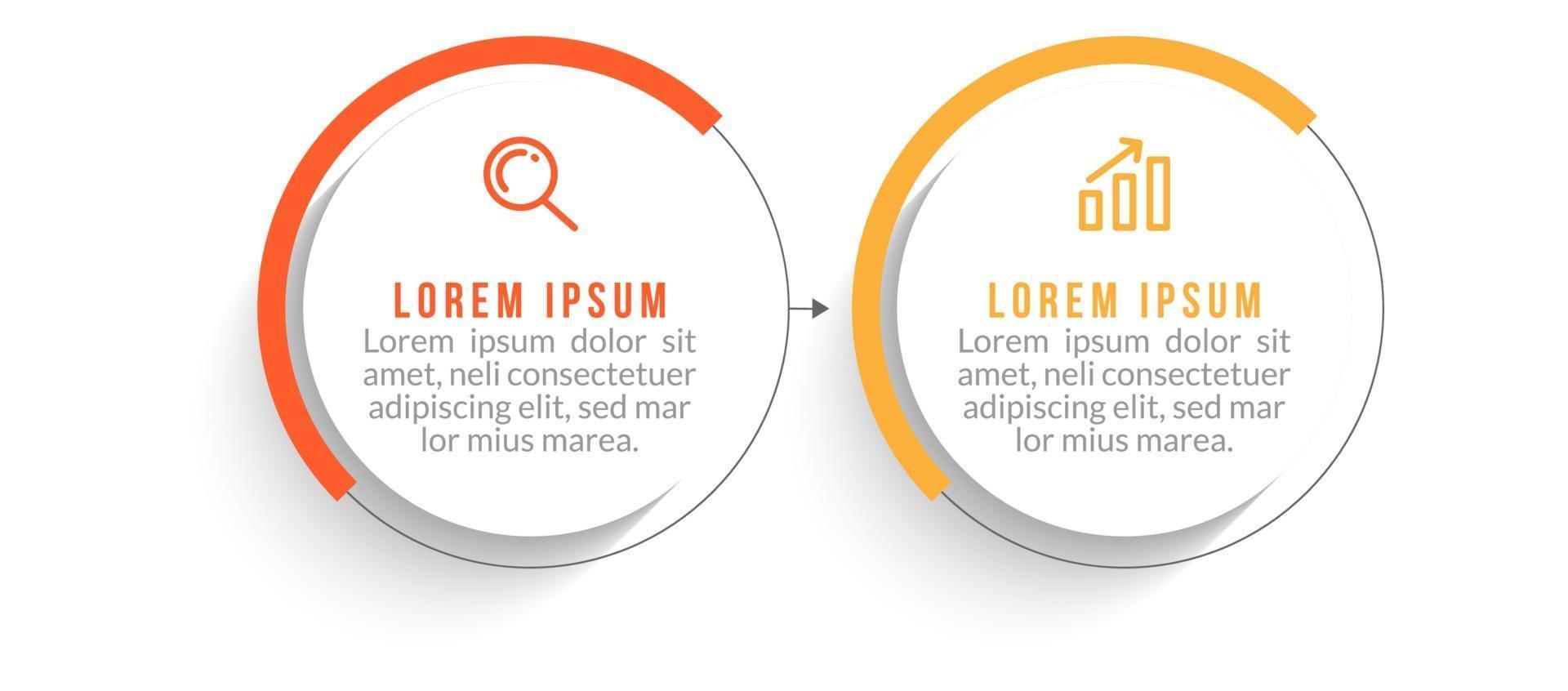 Business Concept With 2 Options or Steps vector