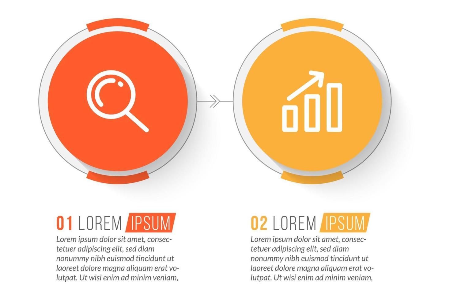 Business Concept With 2 Options or Steps vector