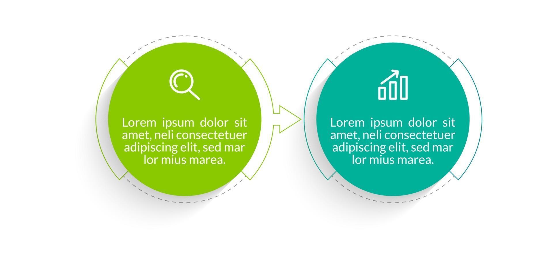 Business concept with 2 options or steps vector