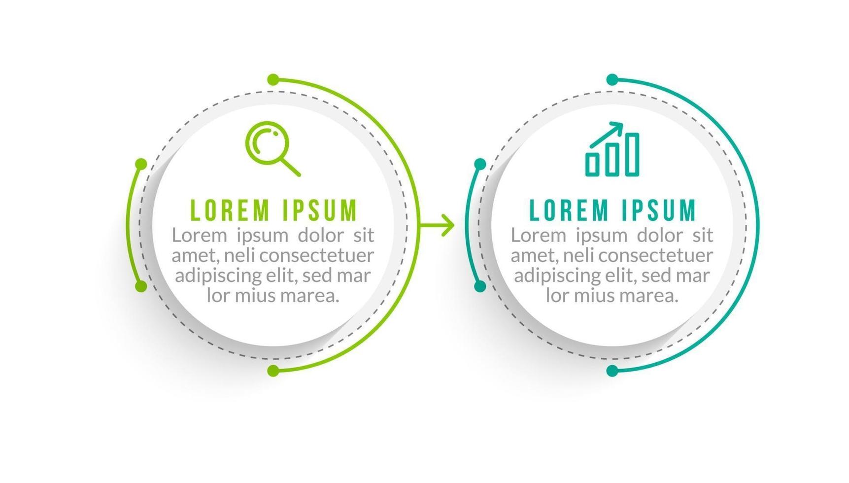 Business Concept With 2 Options or Steps vector