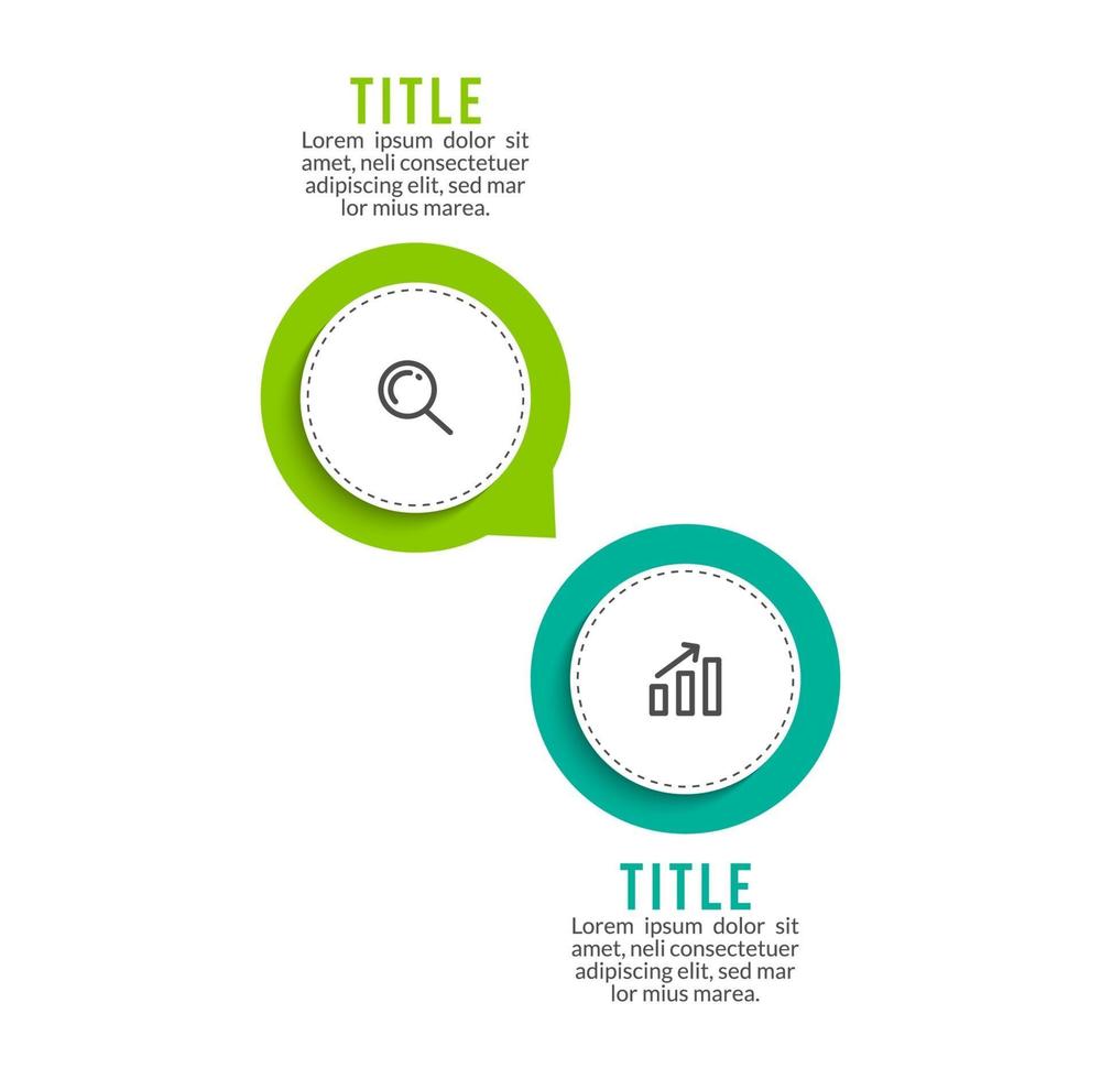 Business Concept With 2 Options or Steps vector