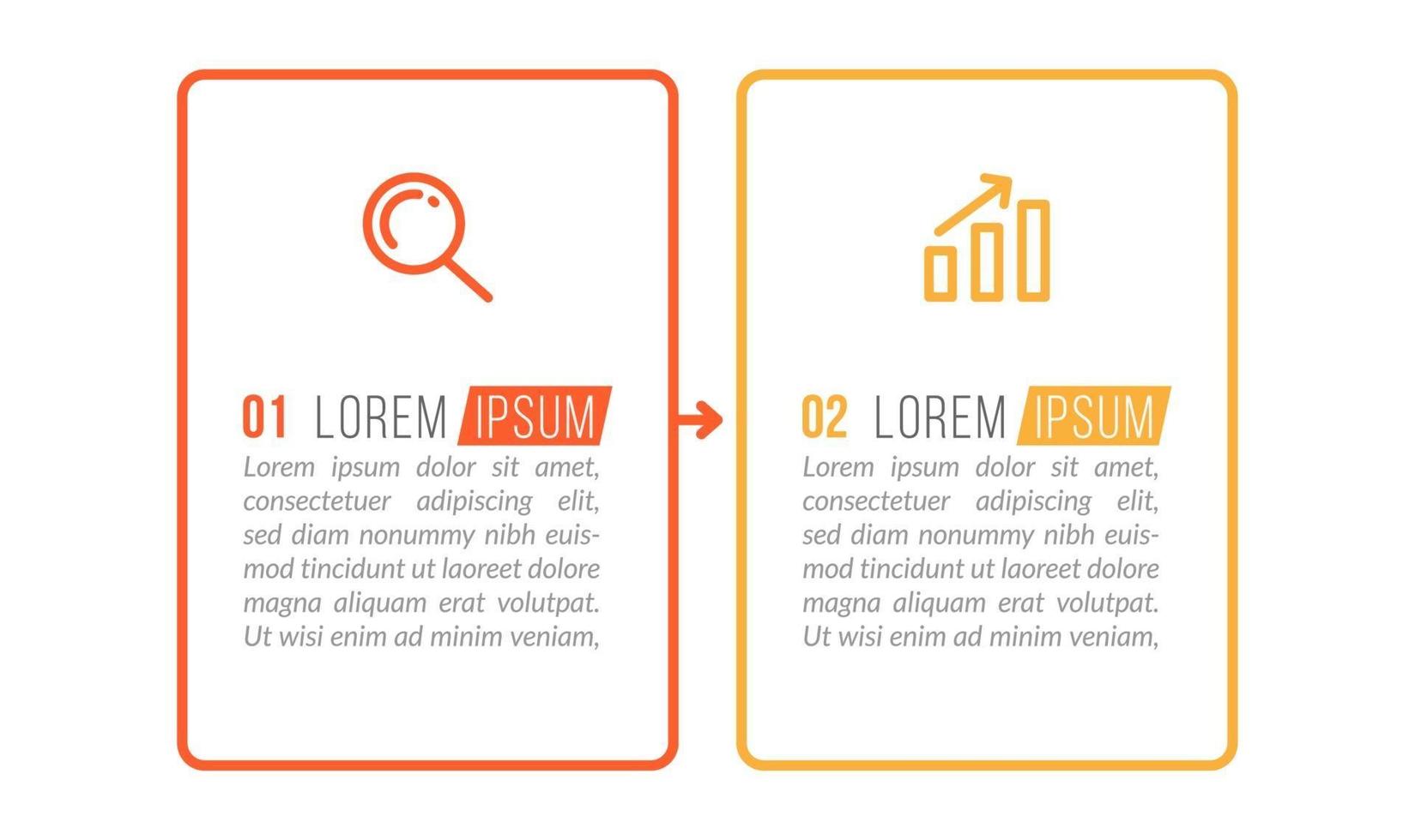 Business Concept With 2 Options or Steps vector