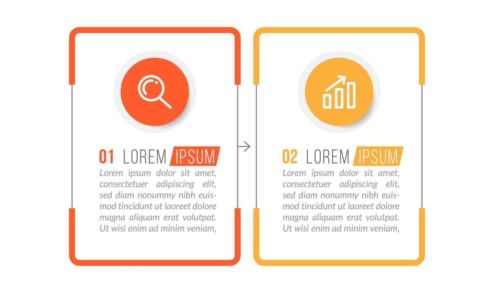 Business Concept With 2 Options or Steps vector