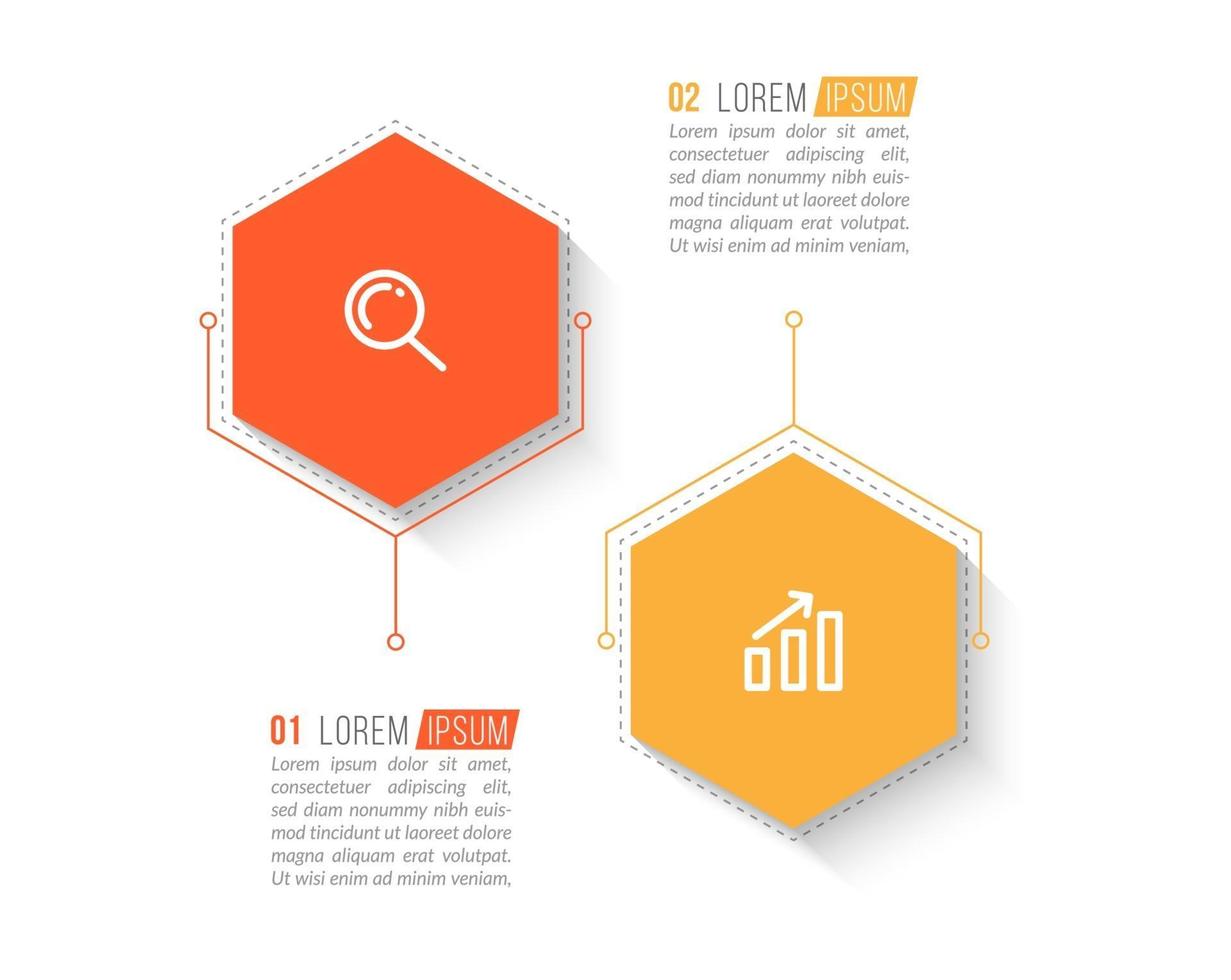 Business Concept With 2 Options or Steps vector