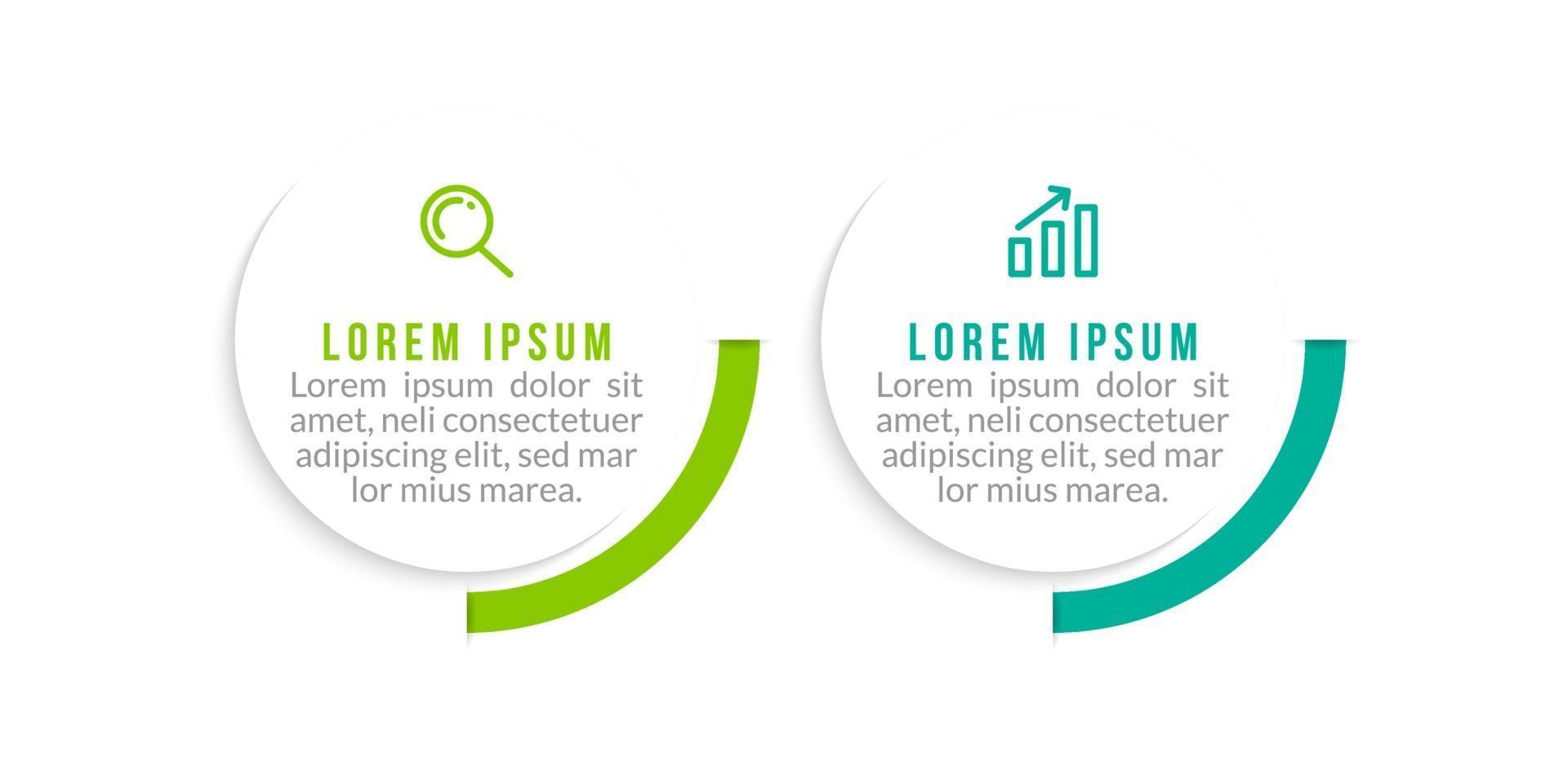 Business Concept With 2 Options or Steps vector