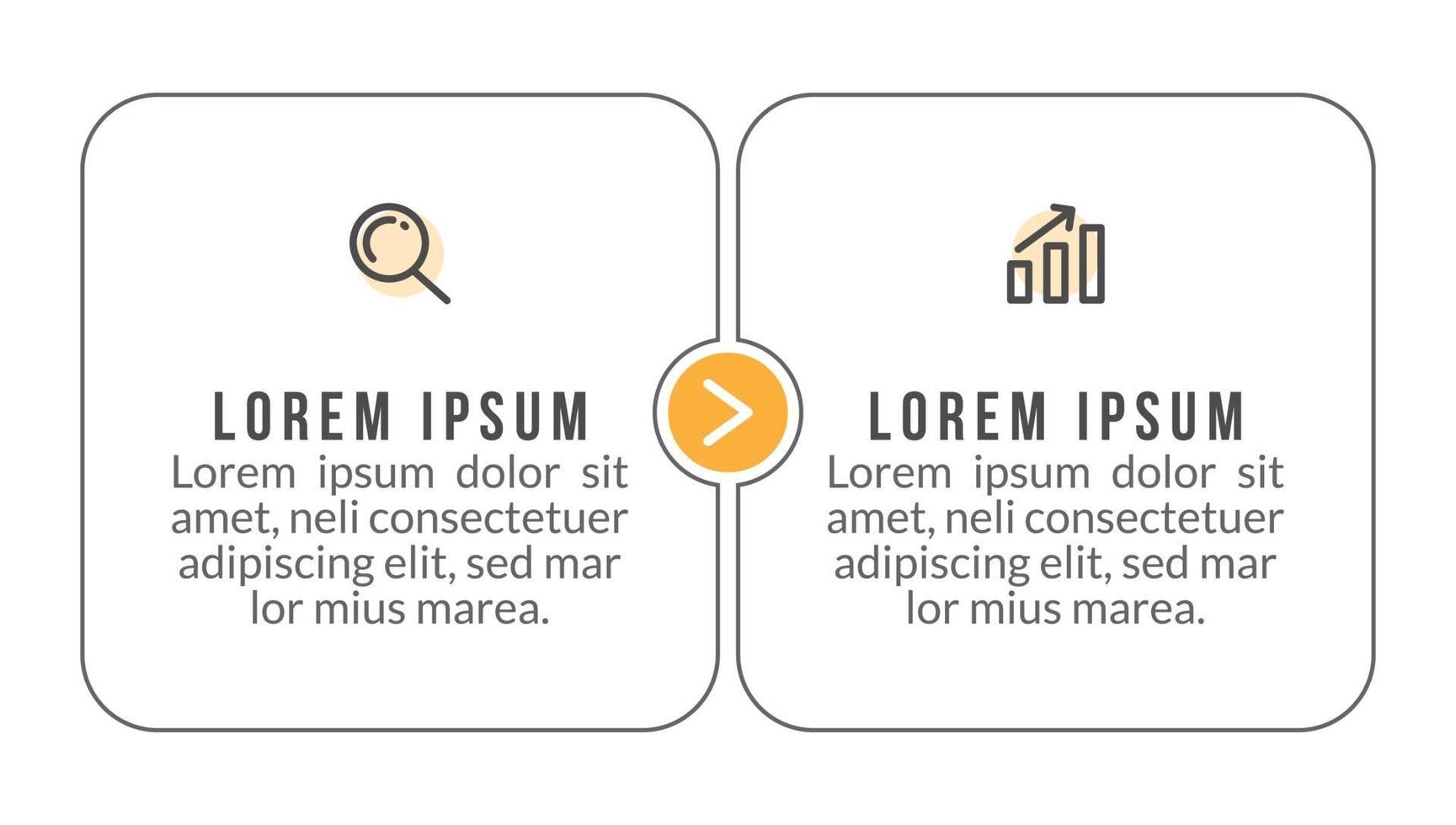 Business concept with 2 options or steps vector