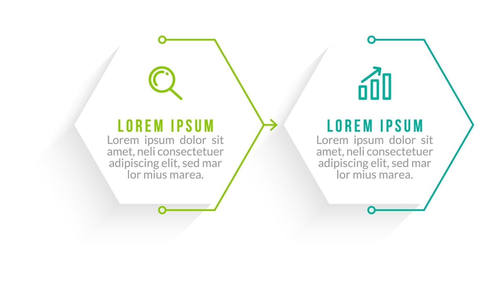Business concept with 2 options or steps vector