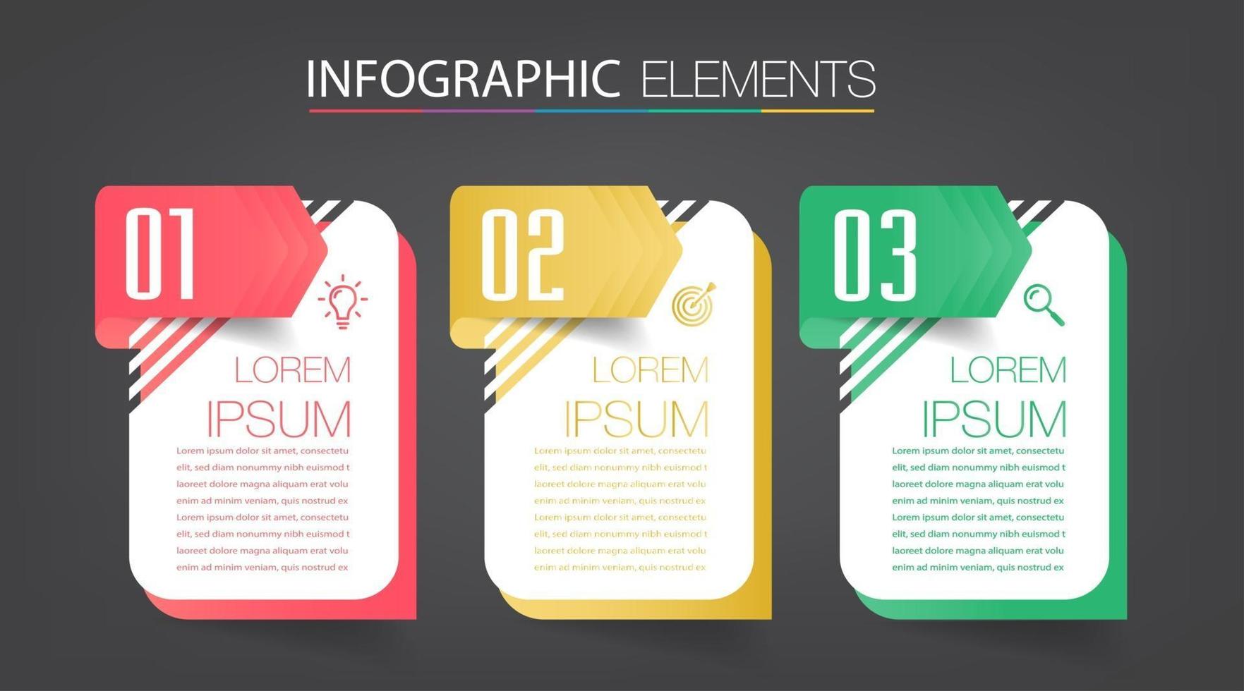 modern text box template, infographics banner vector