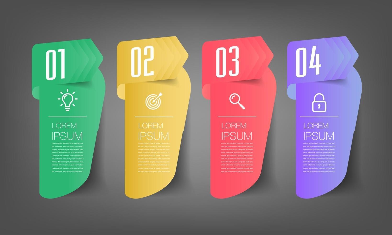 modern text box template, infographics banner vector