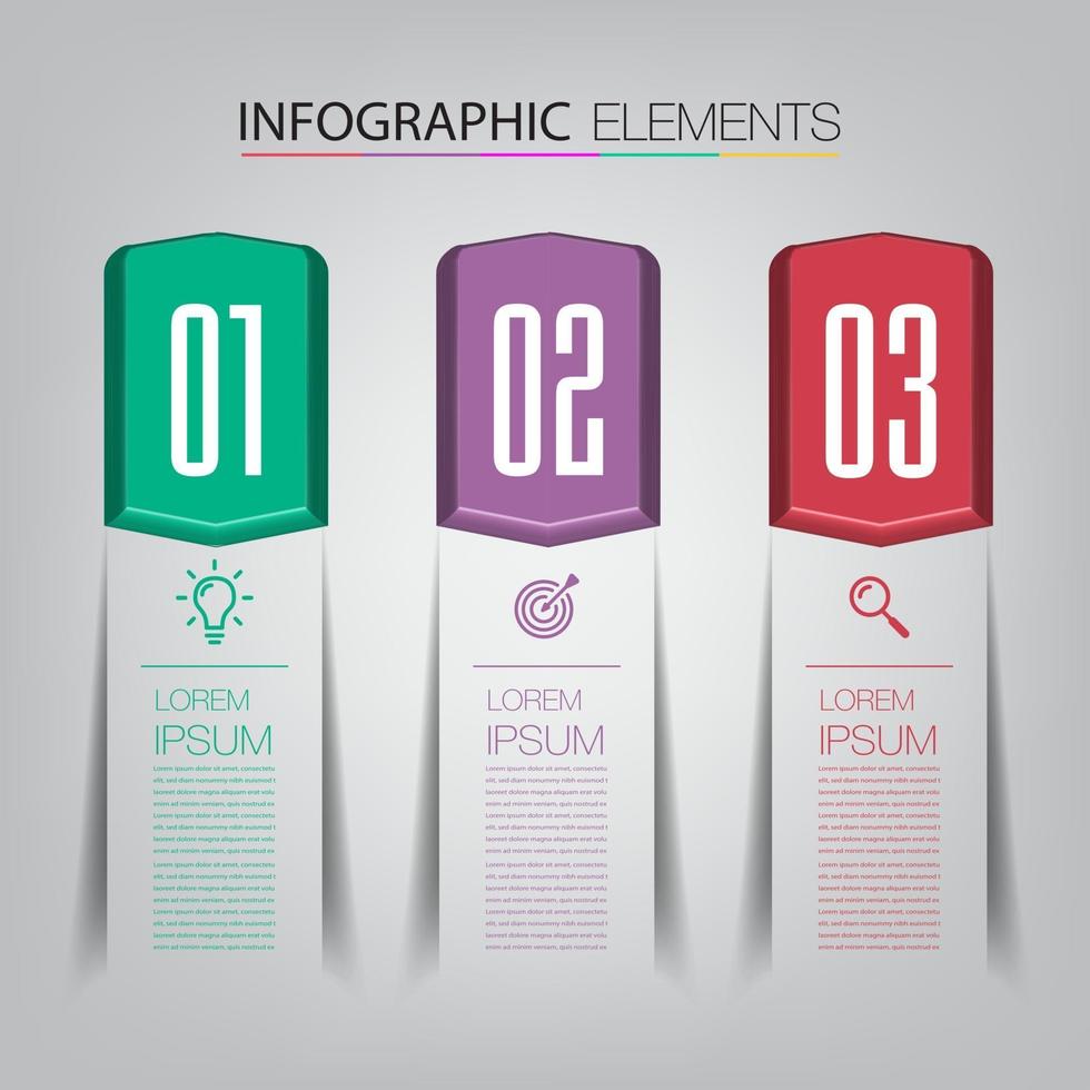 modern text box template, infographics banner vector