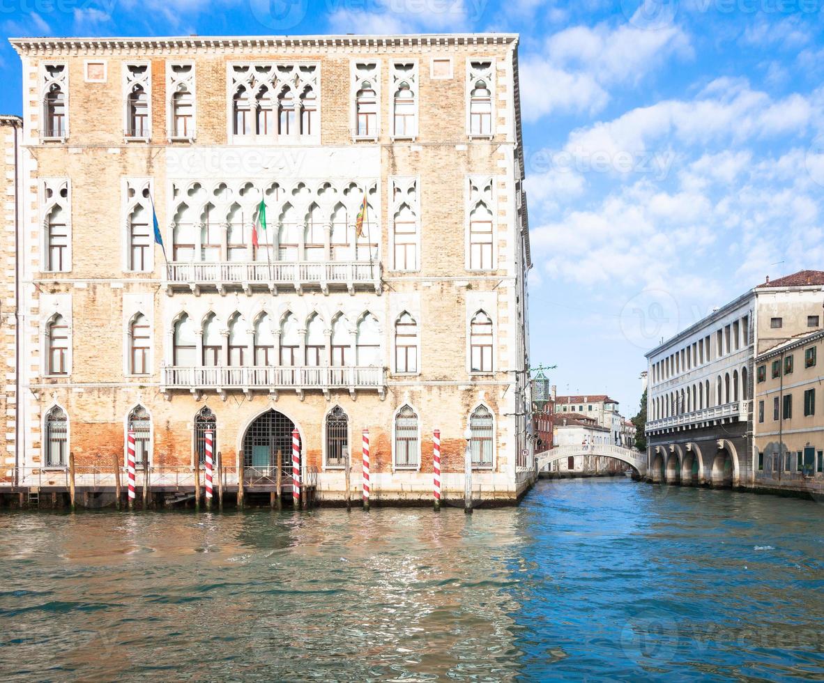 300 years old venetian palace facade from Canal Grande photo