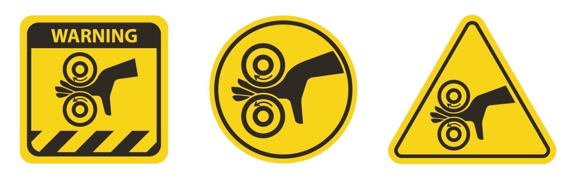 Hand Entangle Left Symbol Sign On White Background vector