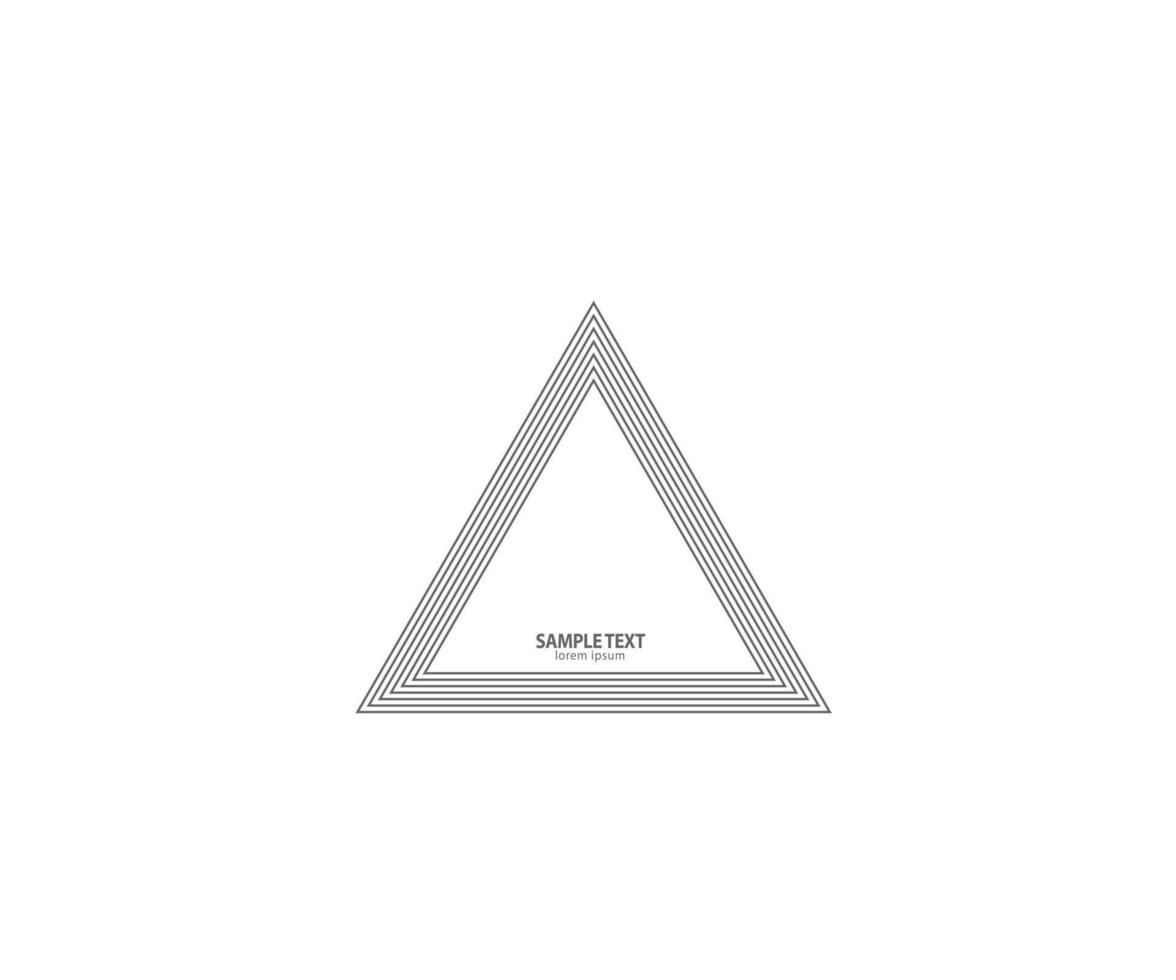 vector de línea triangular. forma geometrica. signo de logotipo