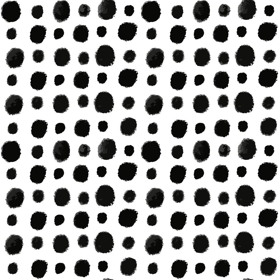 Abstract minimalist seamless pattern hand drawn grunge black ink dots vector